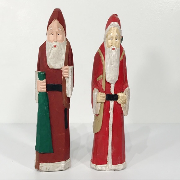 Vintage Midwest Hand Carved Wooden Classic Dutch Santa Claus Christmas Decor 8in - Picture 8 of 14